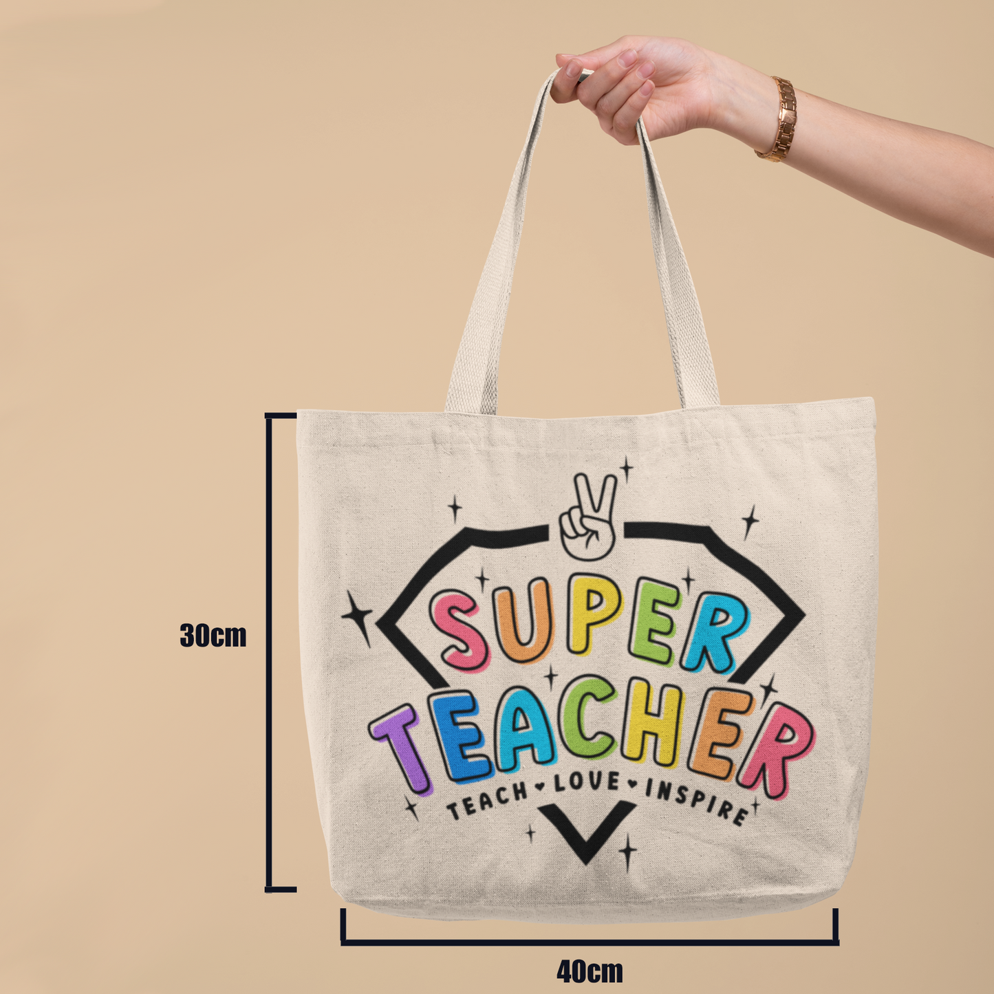 Medium Tote Bag - Super Teacher